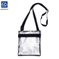 wholesale small lady clear pvc messenger bag with long strap